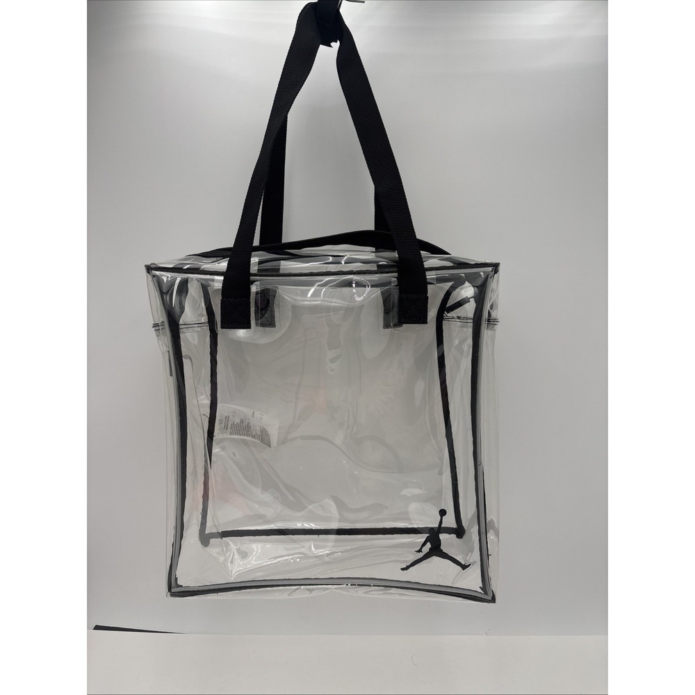 Jordan Bag Womens Clear Black Stadium See Through Concert Tote Purse 14L Nike